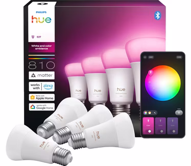 Philips Hue A60 White and Color E27 810lm 4-pack