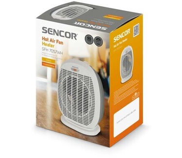 Sencor Sencor Ventilatorkachel met 2 warmtestanden, incl. omvalbeveiliging & oververhittingsbeveiliging, voor ruimtes tot 20m², 2000 watt, kleur: Wit, Geschikt voor in de badkamer!
