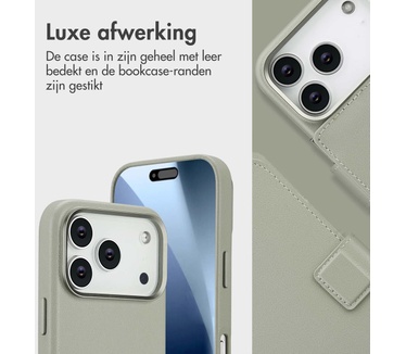 Accezz Leather Bookcase 2-in-1 met MagSafe