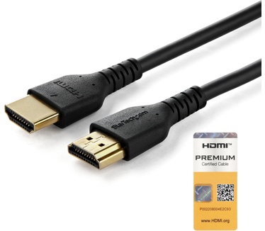 Startech.com 1 m Premium High Speed HDMI kabel met Ethernet 4K 60Hz Zwart