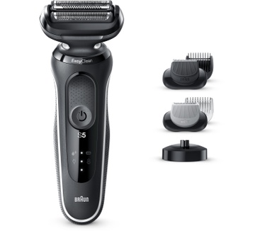 Braun Series 5 50-W4650cs Elektrisch Scheerapparaat Met Oplaadstandaard, EasyClick-opzetstukken, Wit