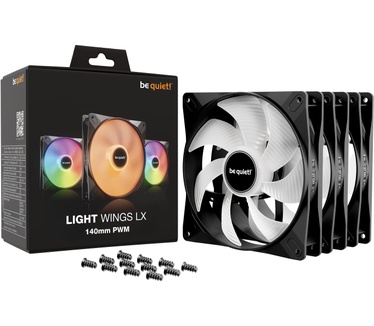 be quiet! Light Wings LX 140mm PWM, Triple Pack, Zwart, 140mm