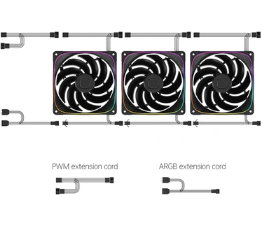 Geometric Future Squama 2503R-14B Triple Pack, 140mm