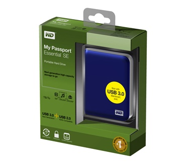 WD My Passport Essential SE 3.0 750GB Blauw