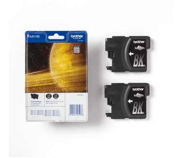 Brother LC-1100BK  Black Ink Cartridge 2 stuks