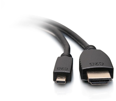 CablesToGo 0,5m hogesnelheid HDMI naar Micro HDMI-kabel met ethernet - 4K 60Hz