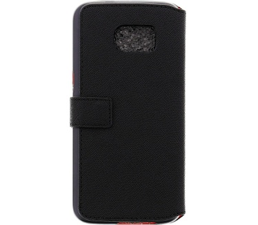 Guess Saffiano PU Leder BookCase - Samsung Galaxy S7 Edge - Zwart Zwart