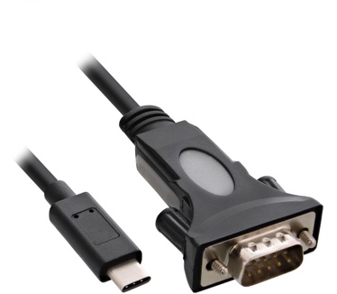 InLine 1.8m, USB-C /9p Sub D Zwart