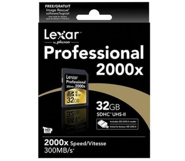 Lexar 32GB Professional 2000x UHS-II U3 SDHC