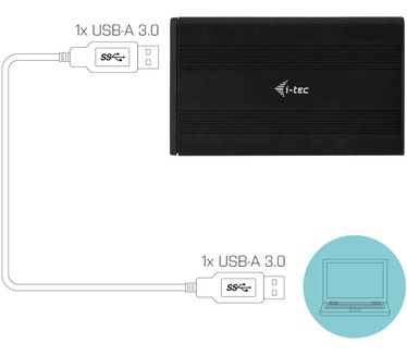 i-tec USB 3.0 MySafe AluBasic Advance Zwart