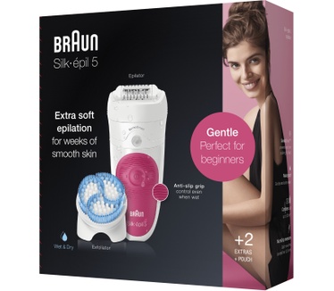 Braun Braun Silk-épil 5, Epilator Voor Zachte Ontharing, Met 2 extra's en etui, 5-511