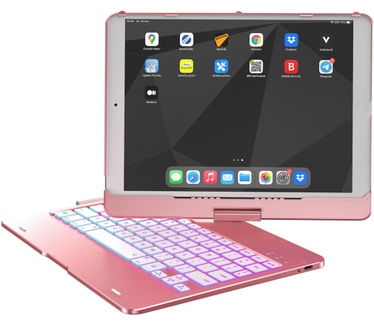 Accezz 360 Slim Keyboard Bookcase iPad 10.2 (2019/2020/2021) / Air (2022/2020) / Pro 10.5 - Rosé Goud