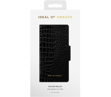 iDeal of Sweden Neo Noir Croco (iPhone 12/12 Pro) Zwart