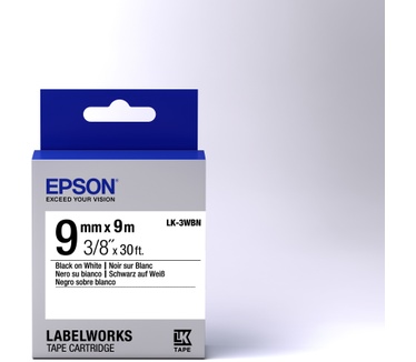 Epson Standard Tape - LK-3WBN Std Blk/Wht 9/9