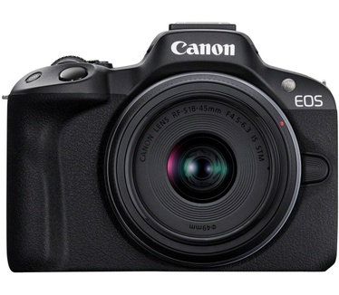Canon EOS R50, Black + RF-S 18-45mm F4.5-6.3 IS STM Kit