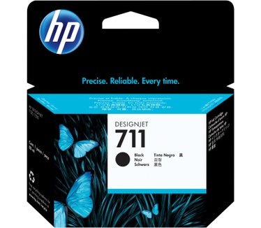 HP 711 zwarte DesignJet inktcartridge, 80 ml