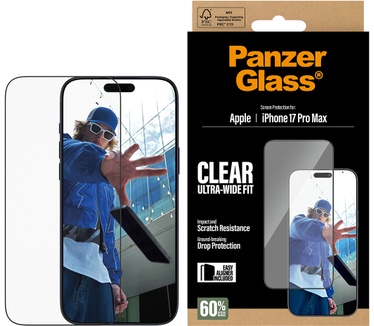 PanzerGlass PanzerGlass® Screen Protector iPhone 17 Pro Max | Ultra-Wide Fit w. EasyAligner