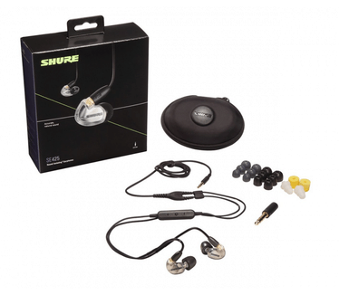 Shure SE425-V+UNI-EFS (Transparant, Zwart)