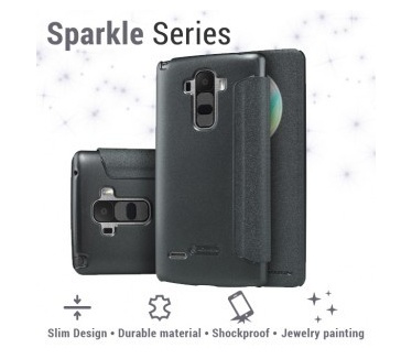 Nillkin Leather Case LG G4 Stylus - Sparkle Series - Black