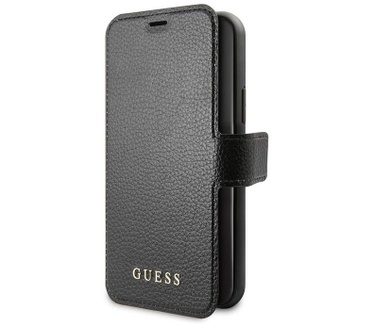 Guess Iridescent Book Case Apple iPhone 12/12 Pro (6.1") - Zwart Zwart