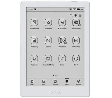 Boox Go 6 - 6" e-inkt e-reader - Wit - Android 11, Play Store