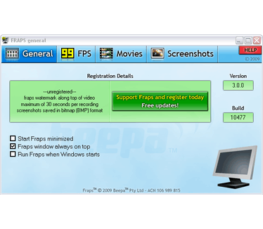 Fraps 3.0.0 screenshot