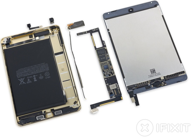 Teardown iPad mini 4 van iFixit
