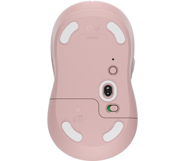 Logitech Logitech Signature M650 Draadloze Muis - Voor kleine tot middelgrote handen, 2 jaar batterijduur, stil klikken, aanpasbare zijknoppen, Bluetooth, compatibel met meerdere apparaten - Roze