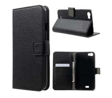 qMust Wiko Lenny Wallet Case met stand (Black)