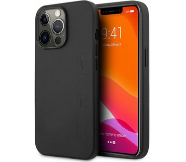 Mercedes-Benz AMG Leather BackCase iPhone 13 Pro Max (6.7") Zwart Zwart