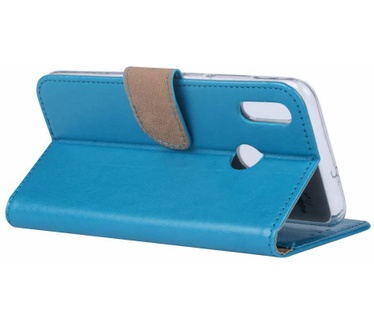 Luxe Lederen Bookcase hoesje voor de Huawei P Smart 2019 - Blauw (P Smart 2019) Blauw
