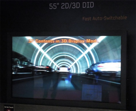 Samsung 3d-display zonder bril lcd ipv lenslaag