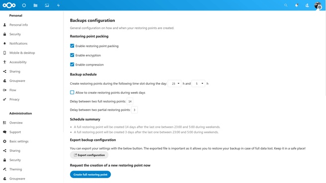 Nextcloud Backp