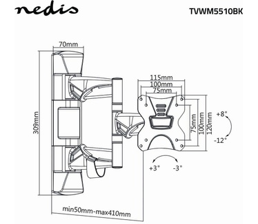 Nedis TVWM5510BK