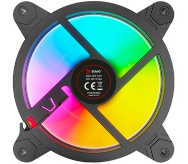 Savio FAN-01 4-pack 120mm ARGB fan including controller and remote control