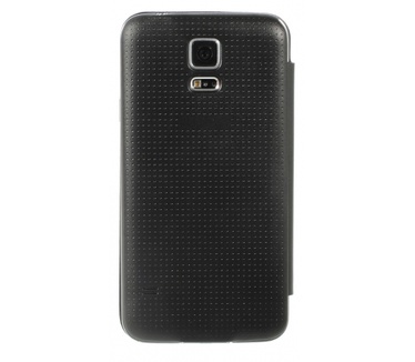Kees KEES Full-View Lederlook Cover Samsung Galaxy S5 - Zwart