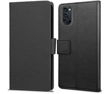 qMust Oppo Reno 4 Wallet Hoesje Zwart