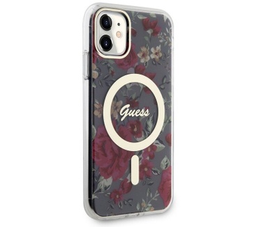 Guess Flower MagSafe Back Case - Apple iPhone 11 (6.1") - Khaki Bruin