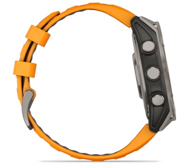 Garmin fēnix 8, 47mm, Titanium body, Sapphire Glass, Grijs (Oranje)