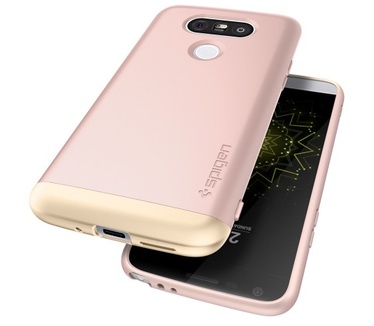 Spigen Style Armor LG G5 Case - Rose Gold (G5) Blauw