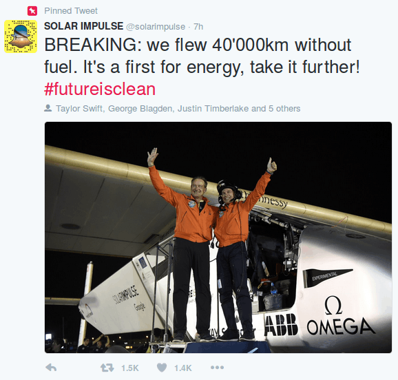 Solar Impulse 2 landt na reis om de wereld