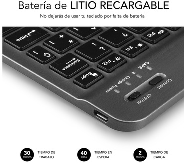 SUBBLIM TECLADO SMART BLUETOOTH GREY