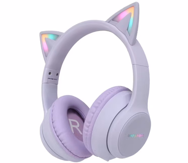 Imoshion Draadloze Kinderkoptelefoon LED Light Cat Ear Paars
