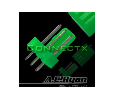 AC Ryan ACR-CB9093 3pin fan connector Male (UV-Groen)