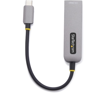 Startech.com 2.5GbE USB-C naar Ethernet Adapter, 100W PD Pass-Through, NBASE-T NIC, USB 3.0 Type-C 2.5/1G Multi Speed Netwerk, Thunderbolt Compatibel, Windows & Mac