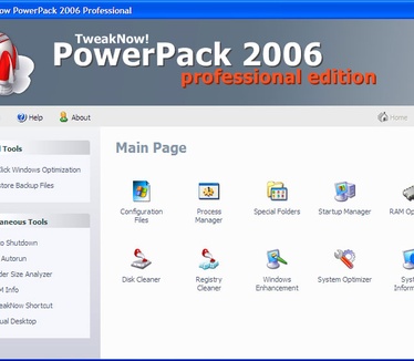 TweakNow PowerPack 2006 screenshot