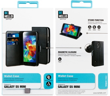 BeHello Samsung Galaxy S5 Mini Wallet Case Black
