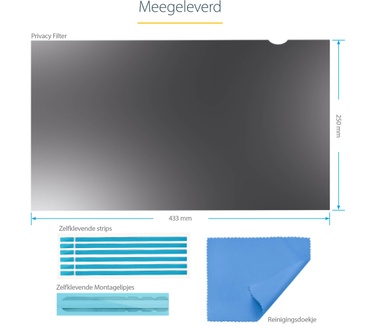 Startech.com Monitor Privacy Filter voor 20" PC Scherm - Privacy Film voor Computerscherm - Schermbeveiliger met +/- 30° Kijkhoek en Reductie Blauw Licht - 16:9 Widescreen - Mat/Glanzend