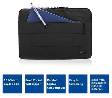 ACT AC8520 City laptop sleeve 15,6" Zwart