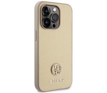 Guess 4G Metal Logo Back Case - iPhone 15 Pro Max (6.7") - Goud Goud